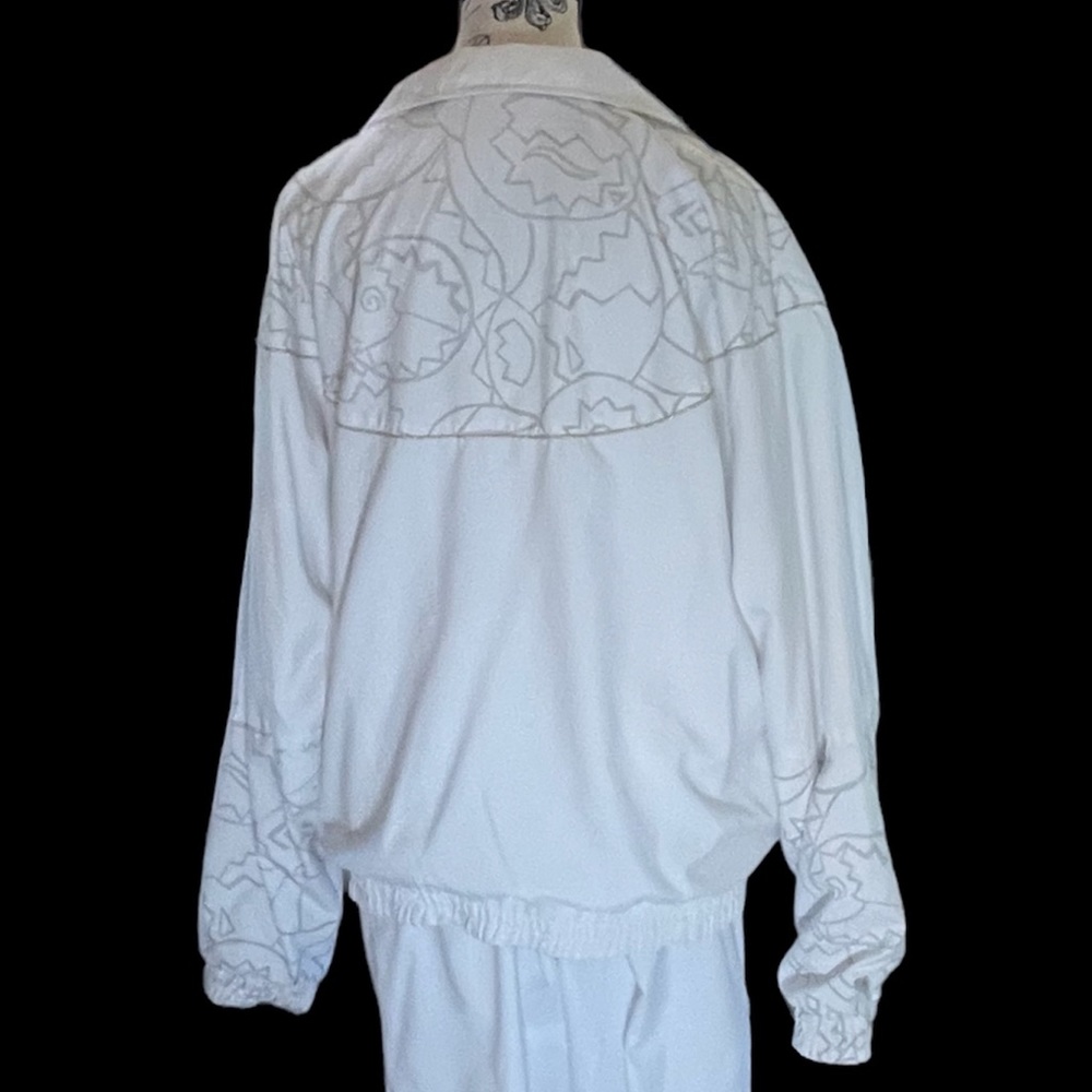 Rare Find❣️ FILA Vintage White with Gray Print & Gold Tracksuit, Women’s Size 14 - Picture 5 of 13